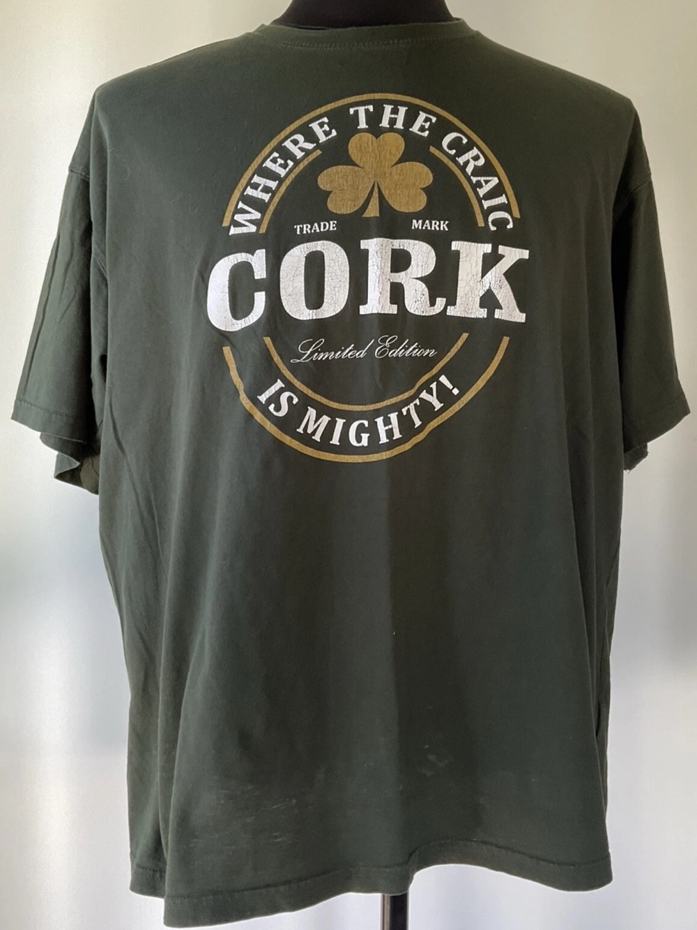 Cork “Where The Craic Is Mighty!” Graphic T-Shirt Size 2XL